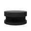 Table basse ronde de 31,5 po en noir, look moderne pour tous les espaces. Table stable, imperméable, sans assemblage, 31,5 po, noir avec rayures verticales et rangement, salon et chambre à coucher, facile à nettoyer,-120575234