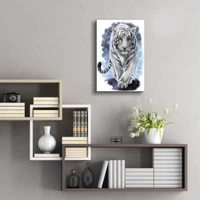 Epic Art 'White Tiger'  by Kajenna Art Acrylic Glass Wall Art, 16" x 24"