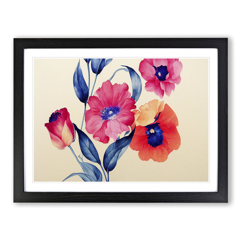 Glowing Flowers - Framed Print