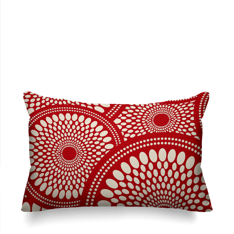 Housse et insert de coussin rectangulaire d'extérieur Penn, Rouge