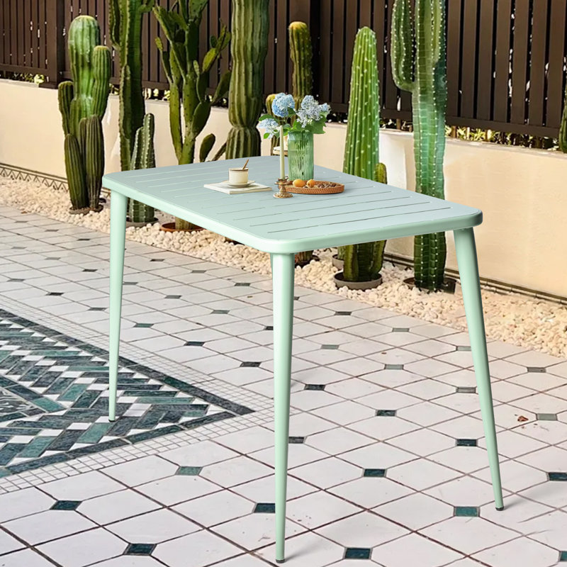 Medzarents Rectangular Steel Outdoor Table