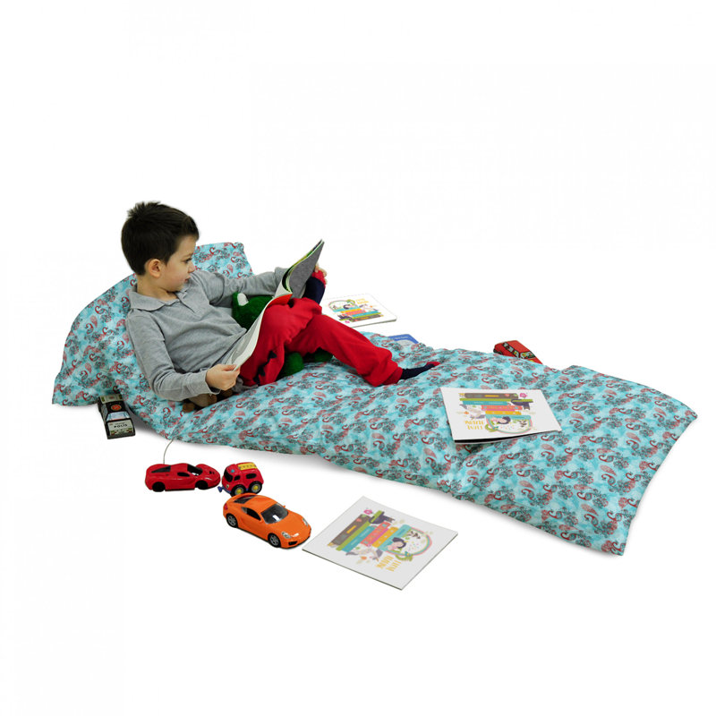 Housse de coussin d'extérieur Peacocks and Snowflakes, H 2 po x l 36 po x P 88 po, Bleu/rouge