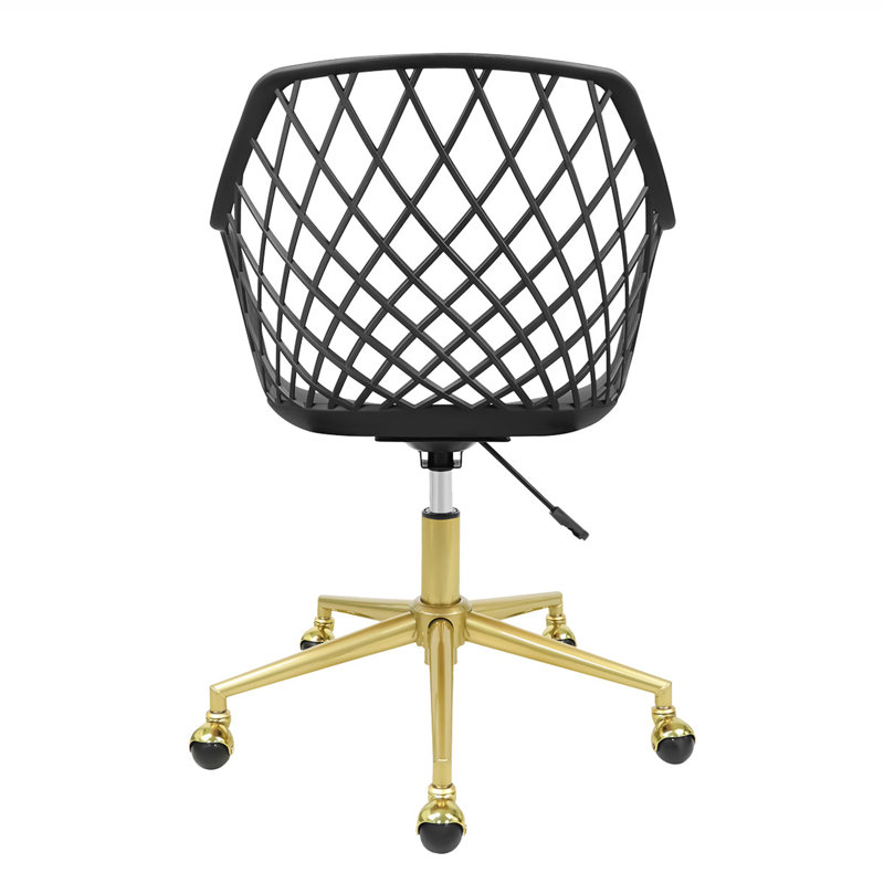 Fauteuil de coiffeuse moderne Robin, Acrylique noir