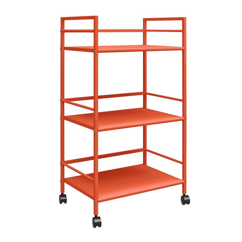 Metal Bar Cart, Orange