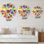 Vibrant Wild Spring Leaves and Wildflowers V - Horloge murale moderne-60186725
