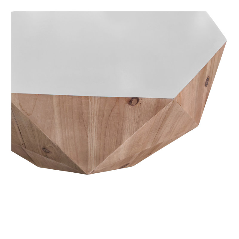 38"Three-Dimensional Embossed Pattern Design American Retro Style Coffee Table,White Tabletop(Same SKU:W757102838, W757P151417, W757P305010)