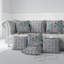 Housse et insert de coussin intérieur / extérieur carré Enchanted Peacock Polyester-434082068-434082067