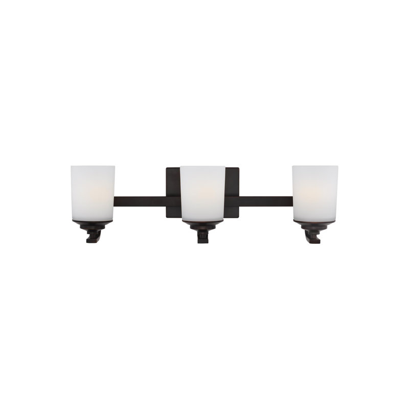 Kemal Three Light Wall / Bath from Generation Lighting , Midnight Black, 3-Light, Fluorescent