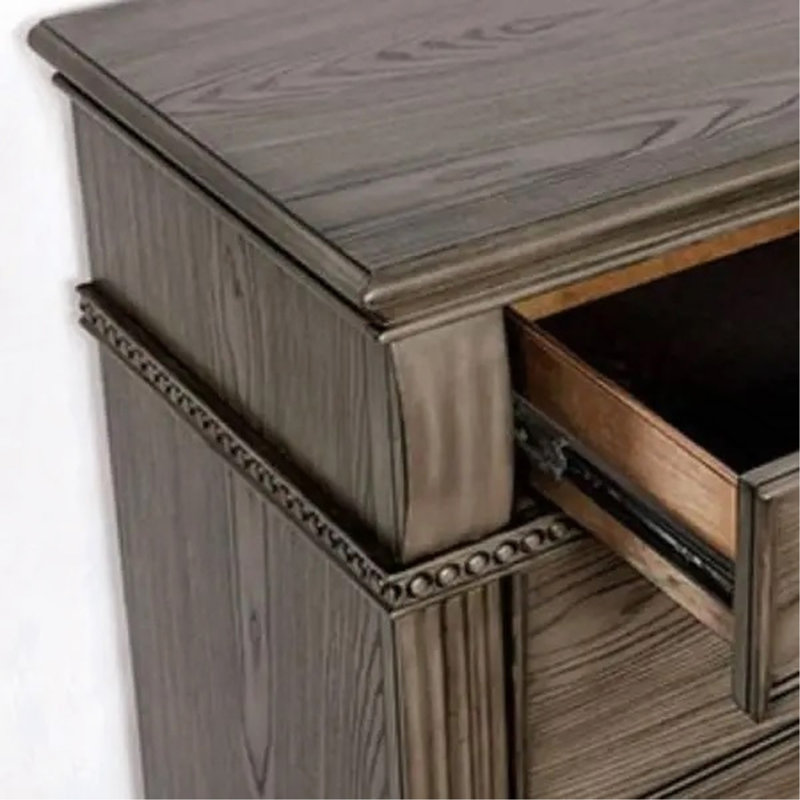 Table de chevet de couleur grise pour chambre à coucher 1pc