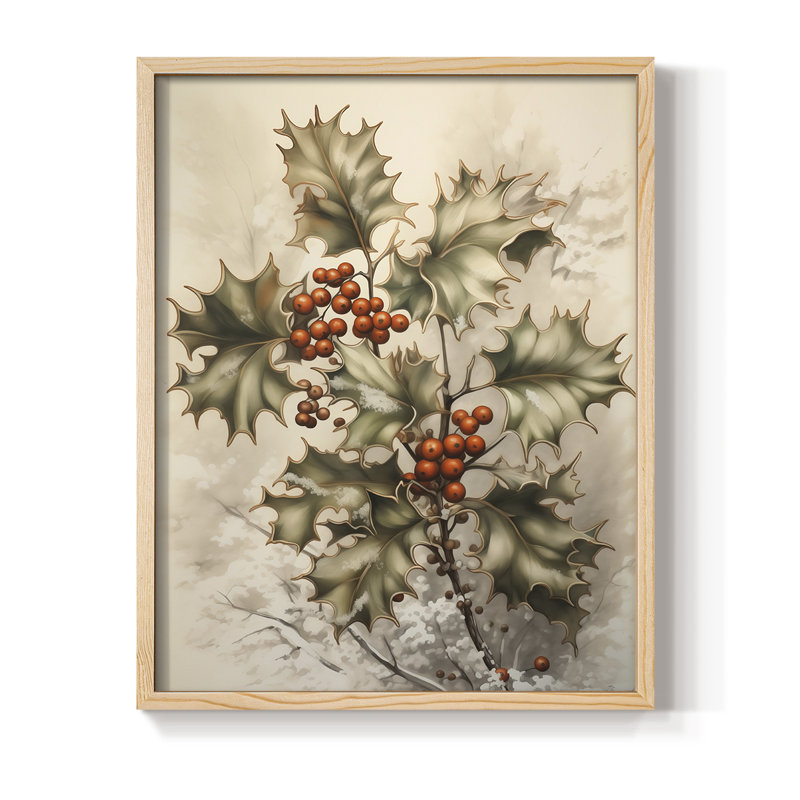 Christmas Holiday Art DCCXIV Framed Print - Solid Wood, H 11 po x l 9 po, Naturel