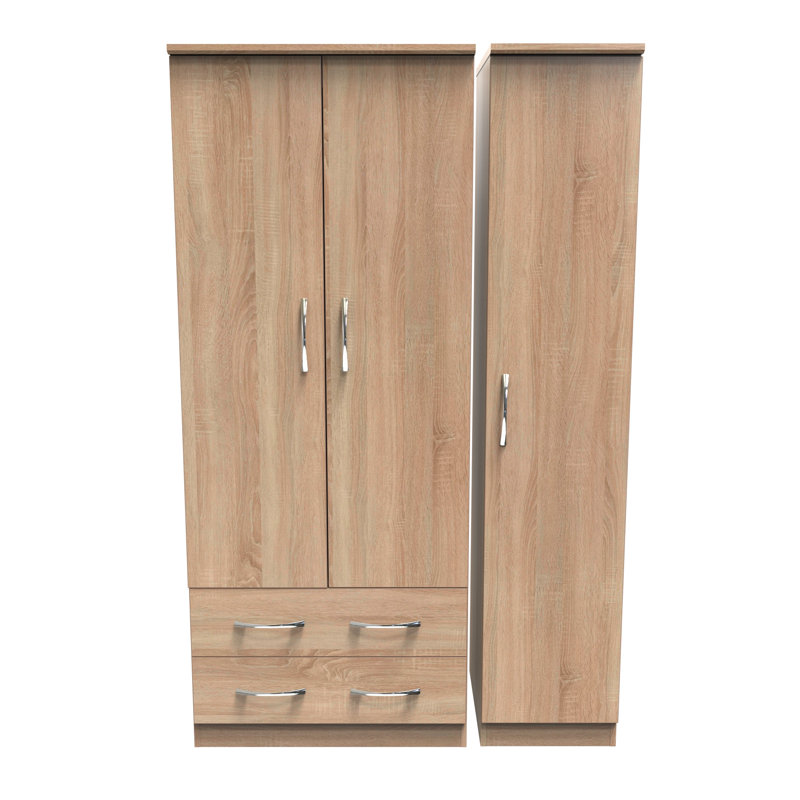 Tabathe Manufactured Wood Wardrobe, Bardolino Oak
