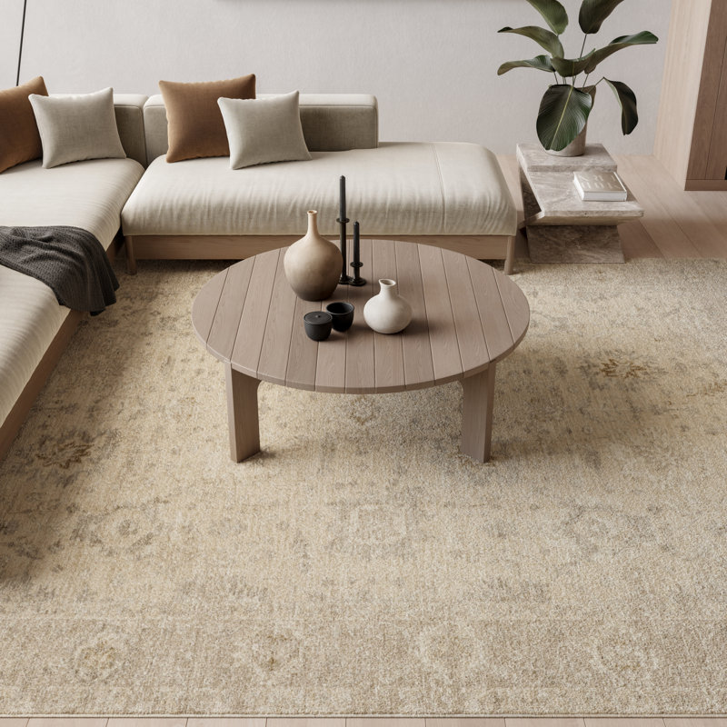 Nourison Moonlit 9' x 12' Ivory Grey Vintage Indoor Rug, Rectangle 9' x 12'