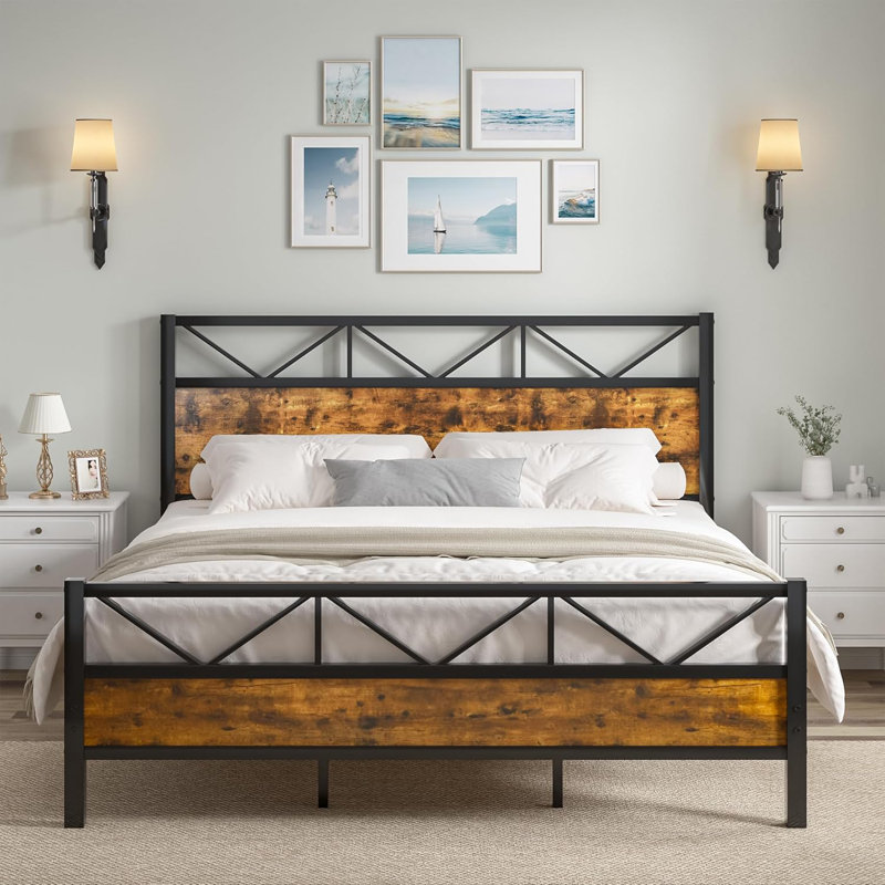 Wykeisha Platform Bed, Twin, Brown