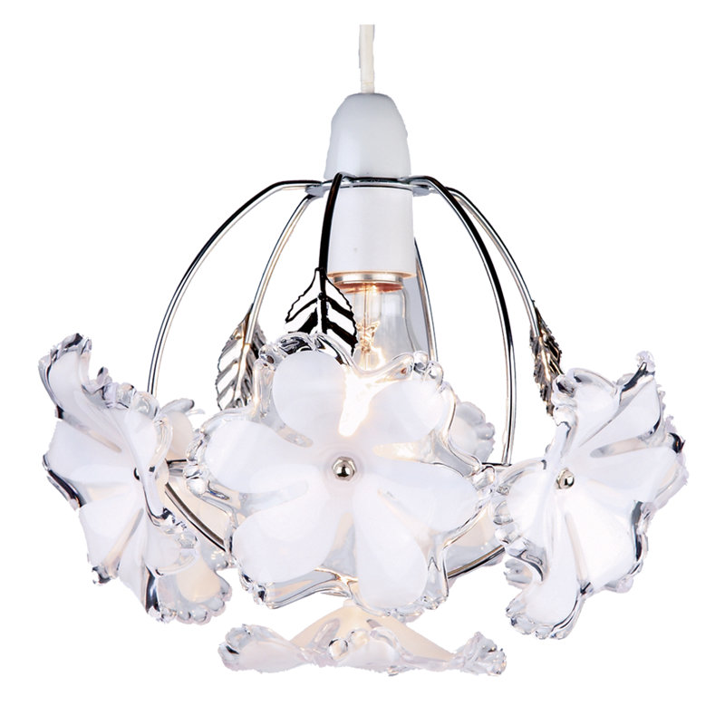 20cm H Plastic Novelty Pendant Shade ( Screw On ) in White