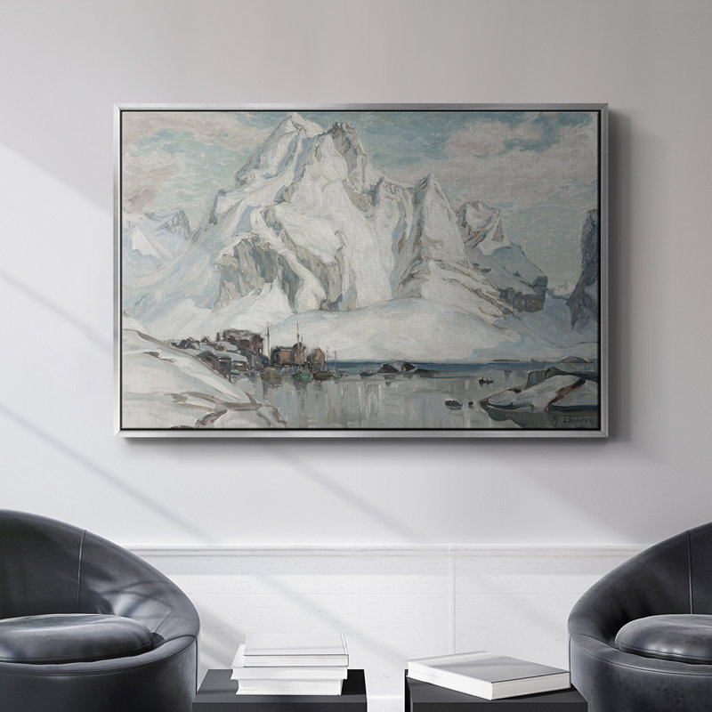 Paysage rétro - CLX, H 25 po x l 37 po x P 1,5 po, Toile tendue