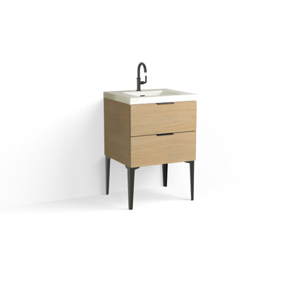 Avila 24" W Freestanding Single Bathroom Vanity with Dean Leg