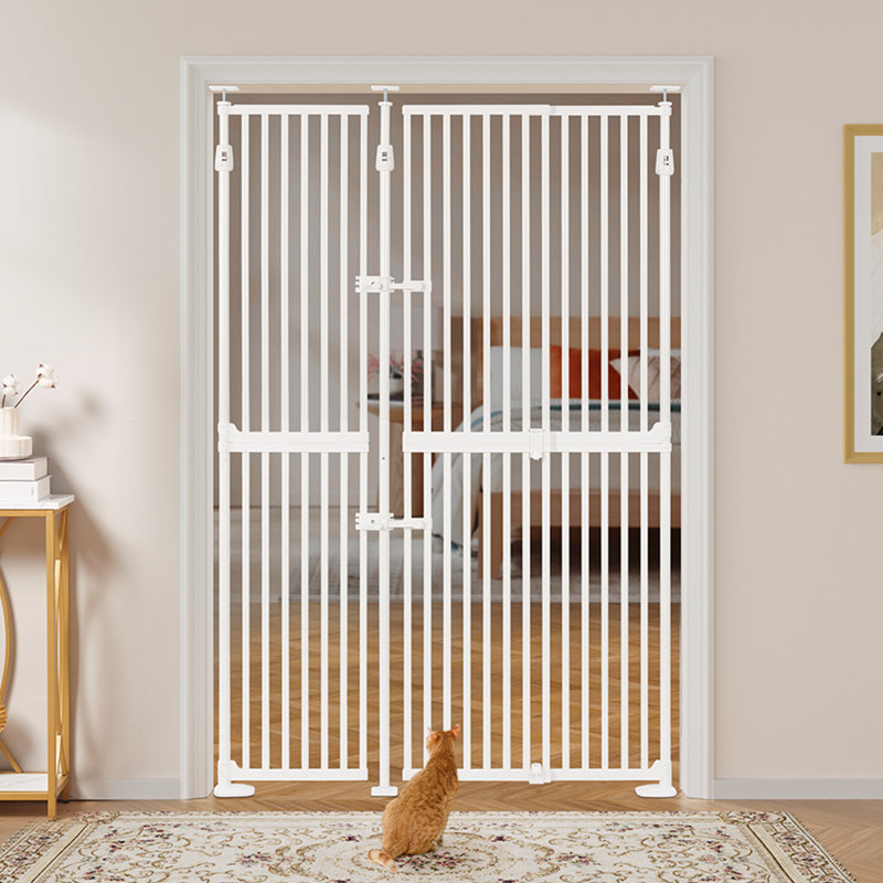 Barrière pour chat très haute de 75 à 98 po de hauteur, H 98 po (75 po) x l 51 po x P 1,12 po
