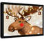 Chameau noir encadré noir se préparant pour Noël, impressions murales de style rétro-2086605485