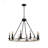 Farmhouse 10-Light Chandelier 32" Rustic Candle