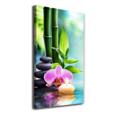 Orchid And Bamboo - Wrapped Canvas Print