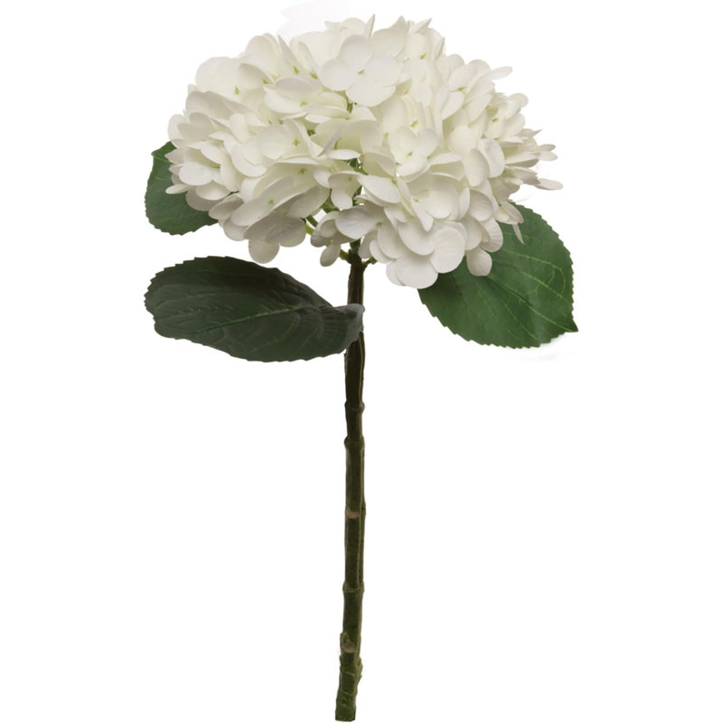 12 hortensias blancs 22 "à toucher réel - fleur artificielle de 7 po de diamètre, fleur réaliste en soie pour décoration intérieure, mariage, centre de table, bricolage