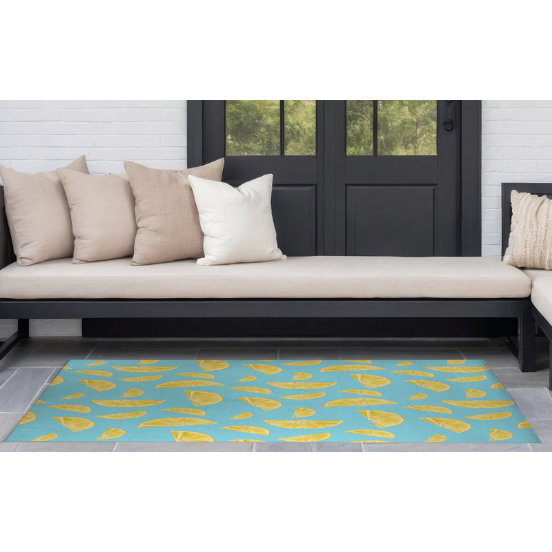 Tapis d'été Summer Lemon, Rectangle 3 pi x 5 pi