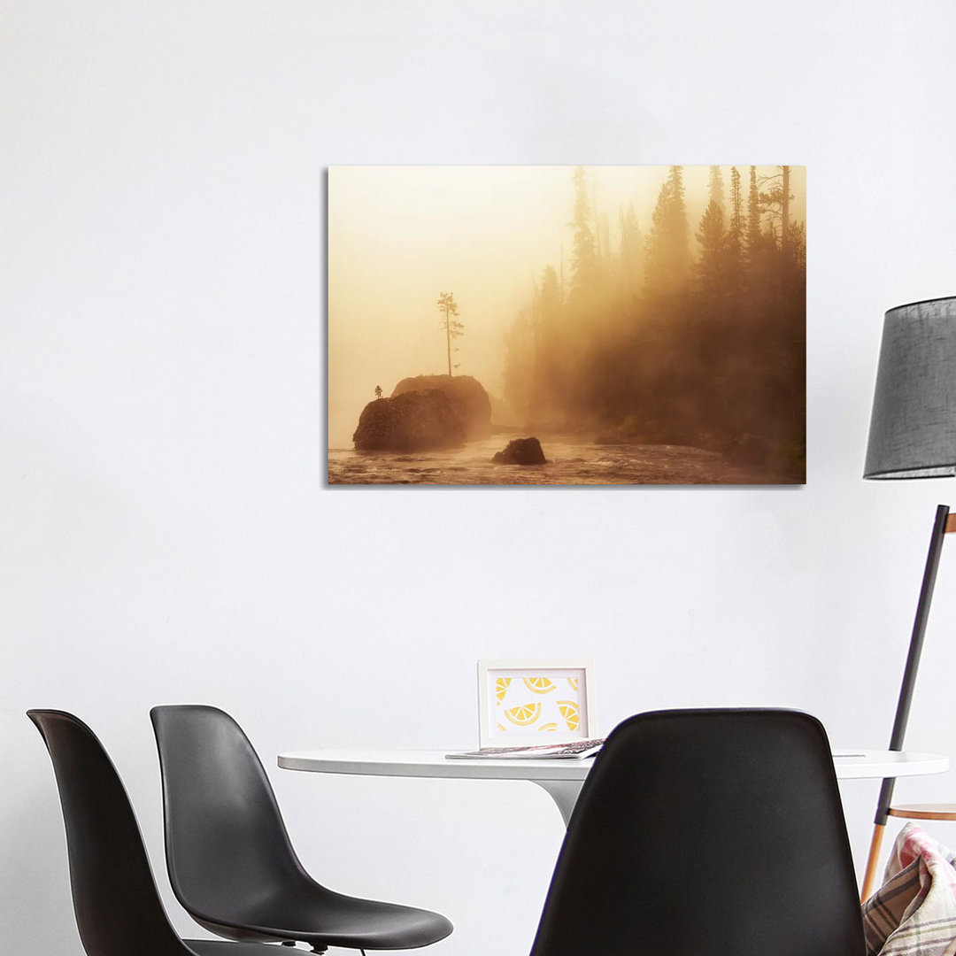 Rock Tee And Fog von Dennis Frates - Gallery-Wrapped Canvas Giclée on Canvas