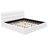King Size Upholstered Platform Bed, White-406820692