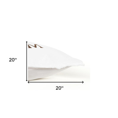 Coussin décoratif brun et blanc Get Off My Nuts
