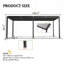 Pergola à persiennes 8640E avec cadre en aluminium 10 x 19 pi et persiennes en acier-963107394