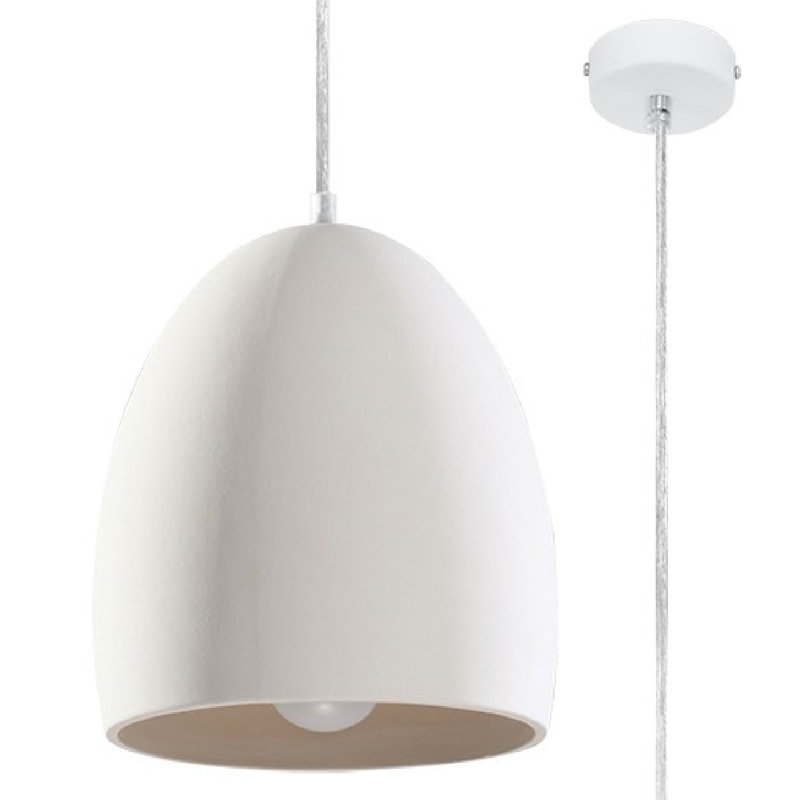 Ballymeade 1 - Light White Dome Pendant