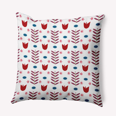 Floral Outdoor Reversible Throw Pillow