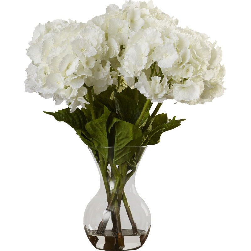 Grande agencement floral hortensia en vase