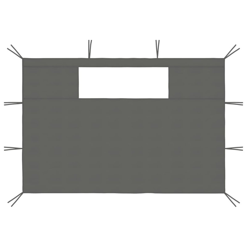 Mur latéral de pavillon de jardin Tybee, Anthracite, L 161,4 po x P 82,7 po