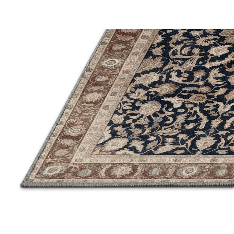 Tapis persan gris lavable à la machine, Rectangle 4pi x 6 pi