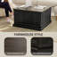 Table basse à plateau relevable avec station de charge et rangement, noir