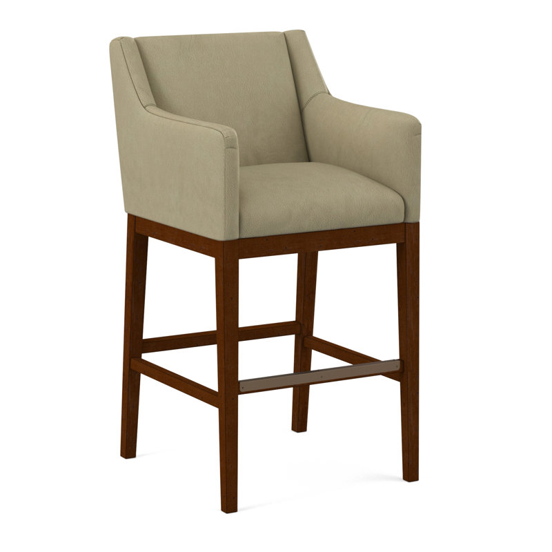 Upholstered Stool, Rumor Bliss, Weathered Gray