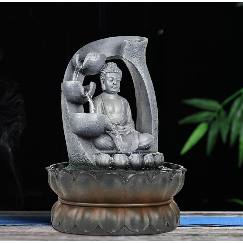 Weather Resistant Cascade Fountain with Light