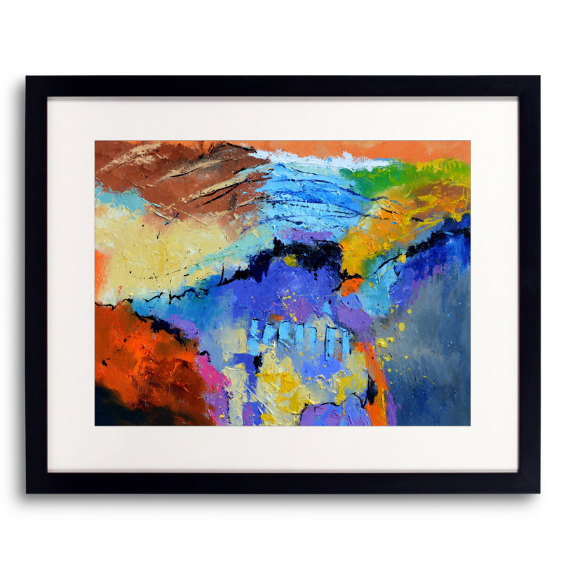 «Abstract 8871051» par Pol Ledent - Peinture encadrée, 16" H x 20" W