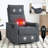 Heat Massage Manual Recliner Chair With Rocker And Swivel In Fabric For Living Room-1068872045