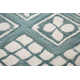 Ismael Geometric Handmade Tufted Wool Teal Area Rug