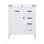 Armoire de salle de bain avec tiroirs 30 po, ensemble de meuble-lavabo blanc avec tiroirs-124573669