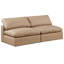Canapé modulaire 80 po à accoudoirs carrés en similicuir-87149800