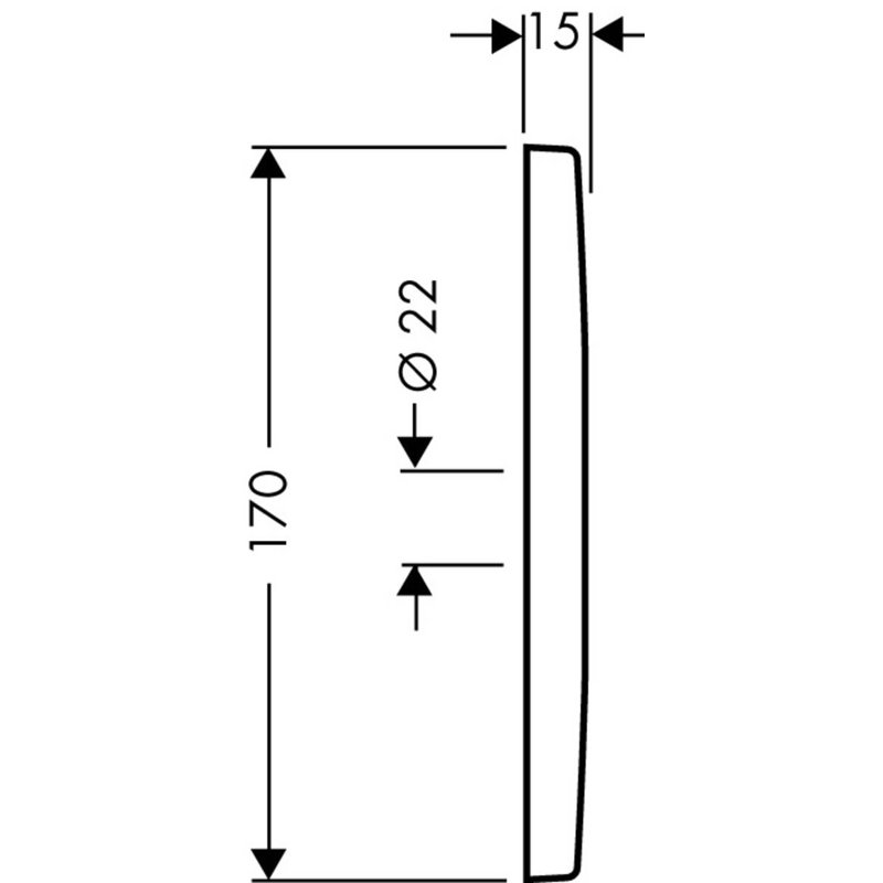 AXOR Citterio Wall Plate, Brushed Nickel
