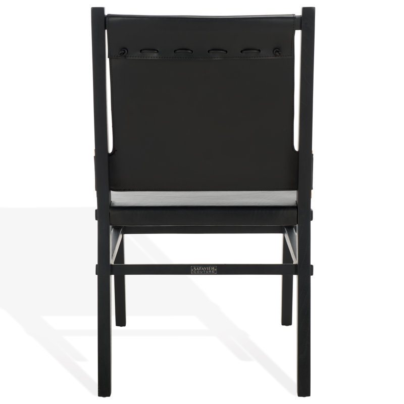 Catriella Leather Dining Chair, Black