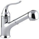 Coralais Pullout Single Handle Kitchen Faucet with MasterClean™