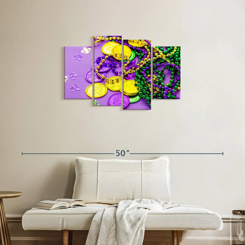 Ornements Lelend Mardi Gras, H 22 po x l 36 po