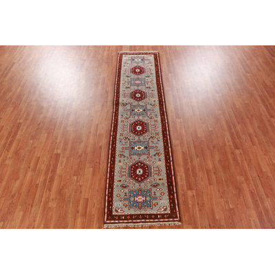 Geometric Traditional Indian Runner Rug 3x10