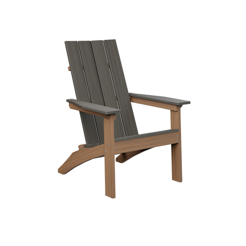Berlin Gardens Mayhew Adirondack Chair, Coastal Gray/Antique Mahogany