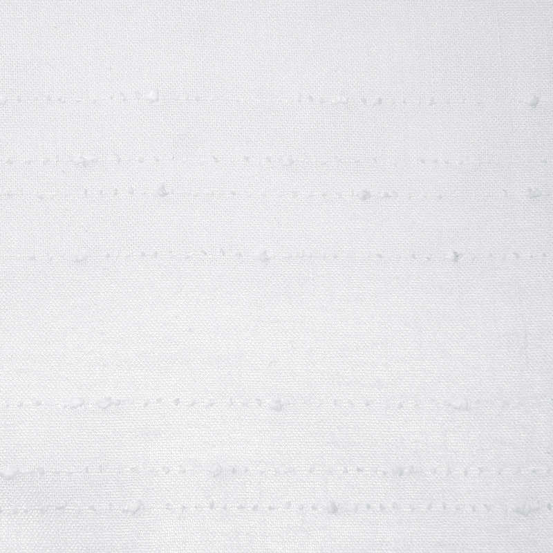 White Sheer Linen Blend Rod Pocket Kitchen Valance